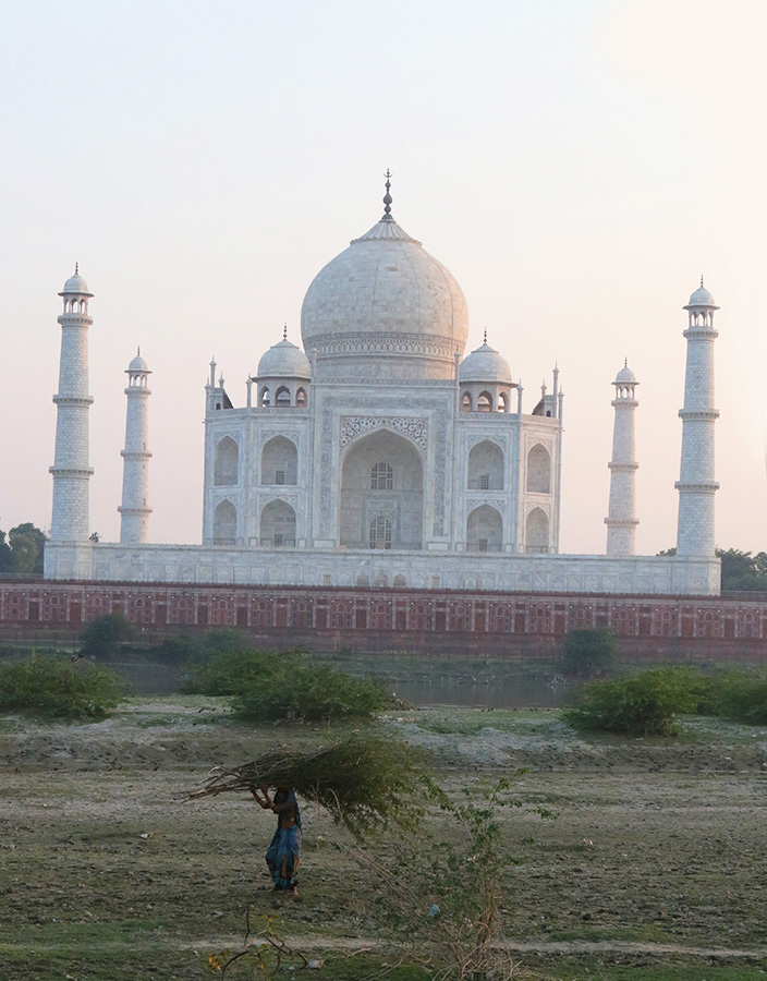 Taj Mahal, Agra from back side, from across the Yamuna river